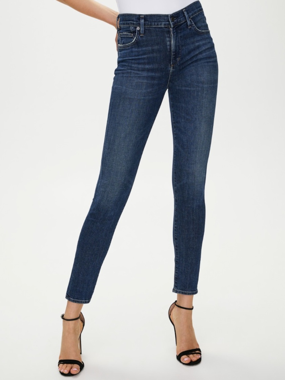Citizens Of Humanity Rocket Crop High Rise Skinny Jeans - Dark Indigo